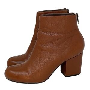 RACHEL COMEY Boots Fete Ankle Booties Brown Leather Size 6.5